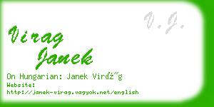 virag janek business card